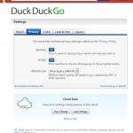 DuckDuckGo features a lot of different settings.
