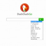 DuckDuckGo features various search options.