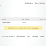 Timeline overview in Preceden