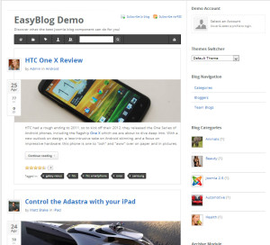 Easyblog, blog extension for Jomla