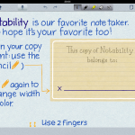 Notability welcome page